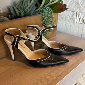 Ellen Tracy - Heels Black/White - Ankle Strap